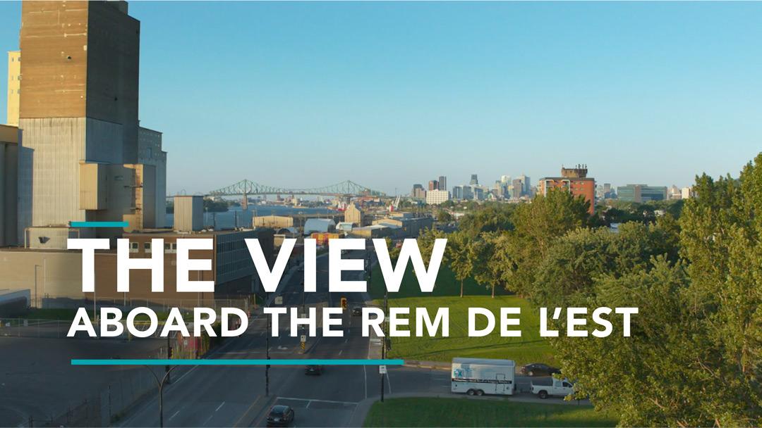 The view aboard the REM de l'Est