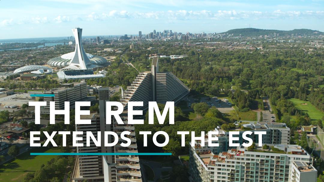 The REM extends to the east