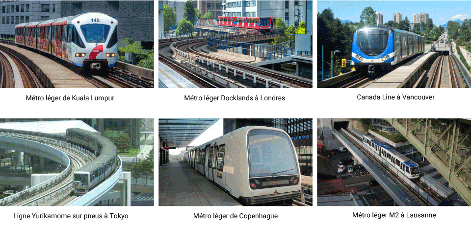 Exemples de métro léger à travers le monde Exemples de métro léger à travers le monde