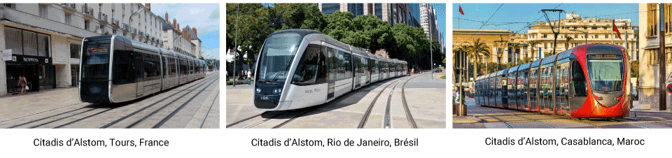 Exemples de tramway à travers le monde