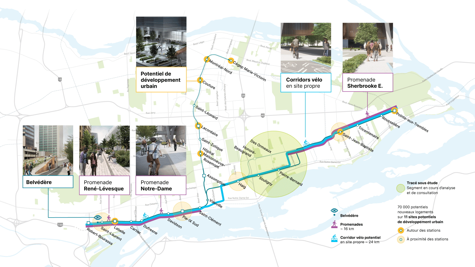 Carte des occasions à saisir avec le projet du REM de l'Est