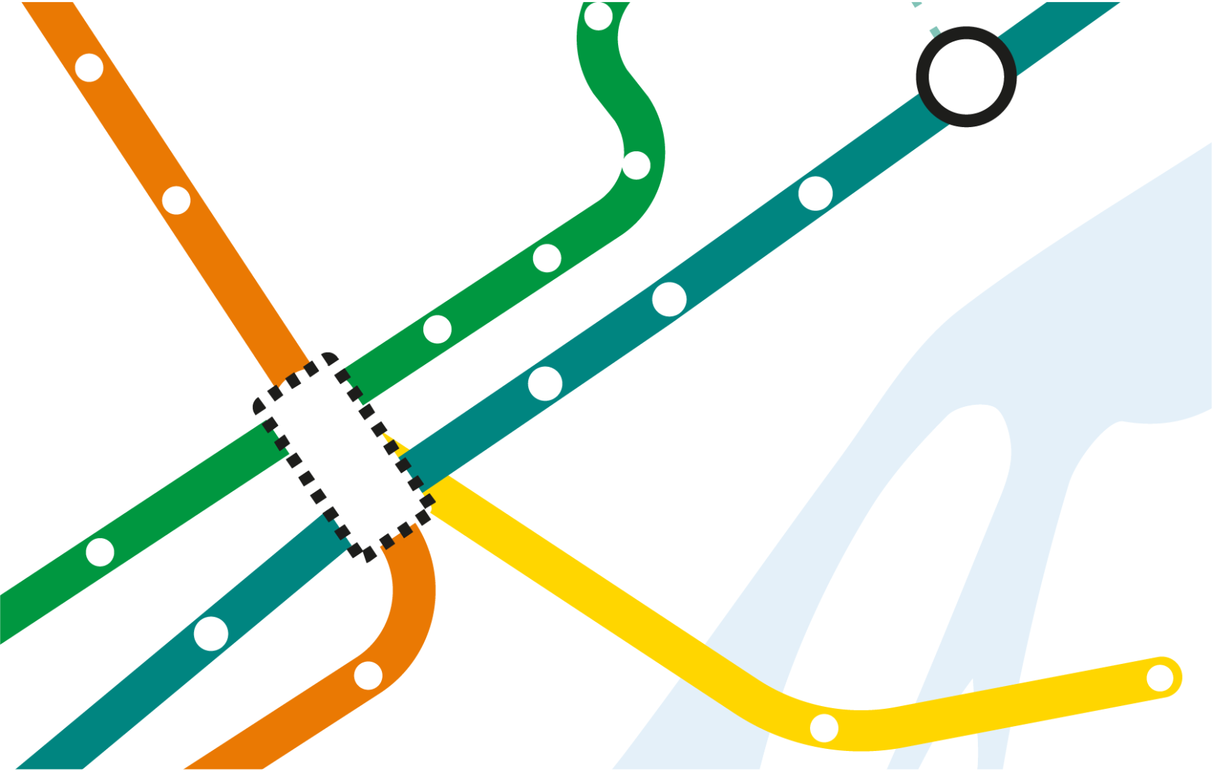 Connexions du REM de l'Est aux réseaux de transport Connexions du REM de l'Est aux réseaux de transport
