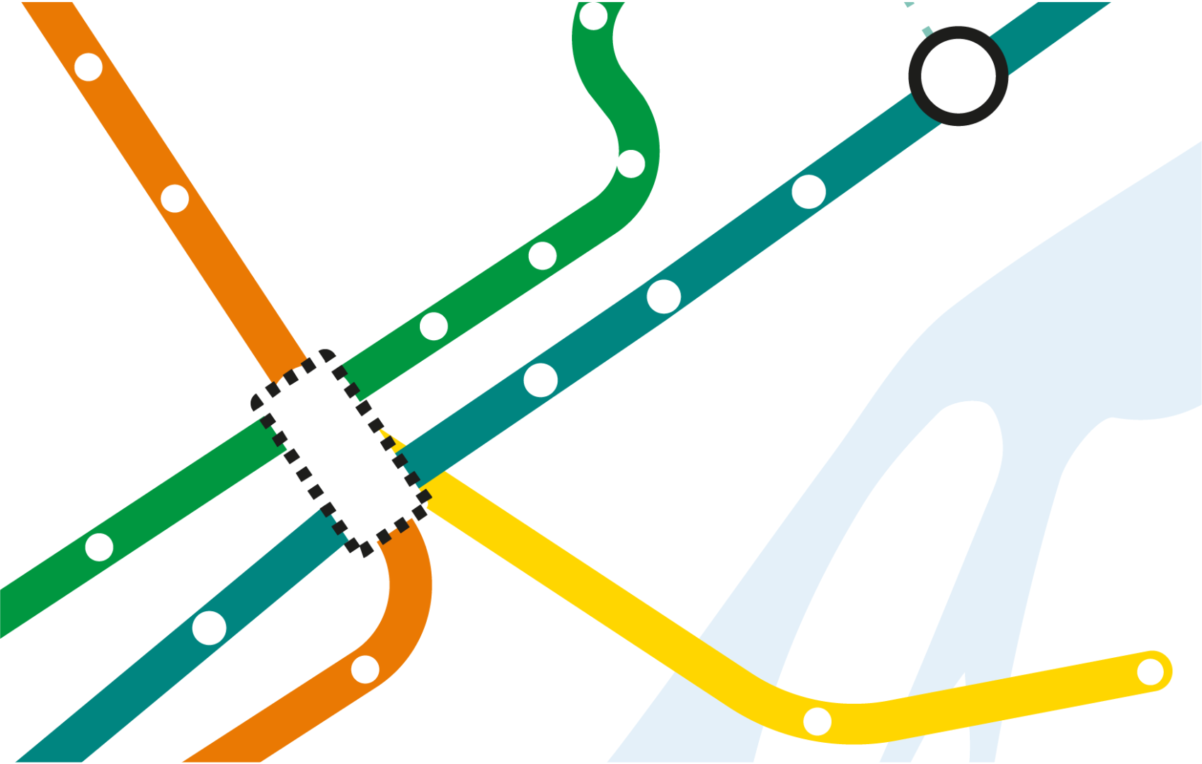 Connexions du REM de l'Est aux réseaux de transport